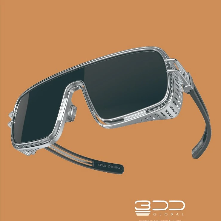 Finished eyewear demonstrating advanced frame production